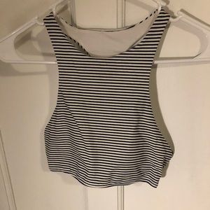 aerie striped halter bikini top